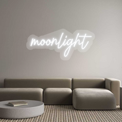 US Custom Text Neon: moonlight