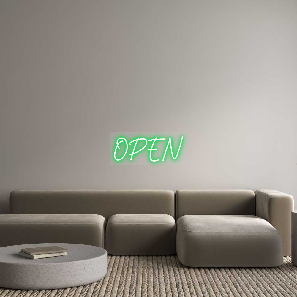 US Custom Text Neon: OPEN
