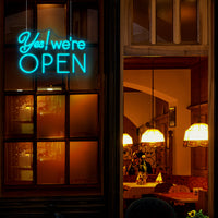Yes! We're Open Neon Sign LED Neon Light