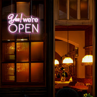 Yes! We're Open Neon Sign LED Neon Light