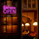 Yes! We're Open Neon Sign LED Neon Light