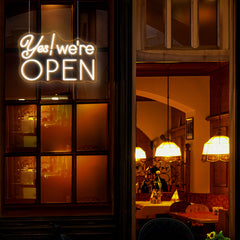 Yes! We're Open Neon Sign LED Neon Light
