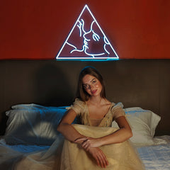 Kiss Neon Sign – Romantisches LED-Licht für Schlafzimmer oder Heimdekoration