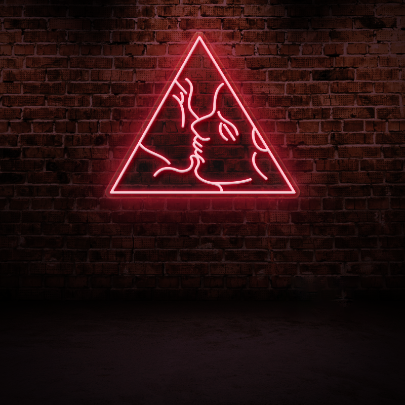 Kiss Neon Sign – Romantisches LED-Licht für Schlafzimmer oder Heimdekoration