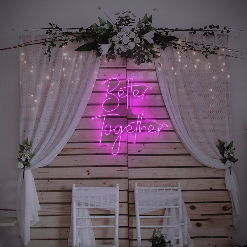 Better Together Neon Sign – LED Wall Light for Weddings, Bedroom, or Gifts