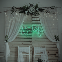 Let’s Party Neon Sign – LED Wall Light for Bars, Lounges, or Event Spaces