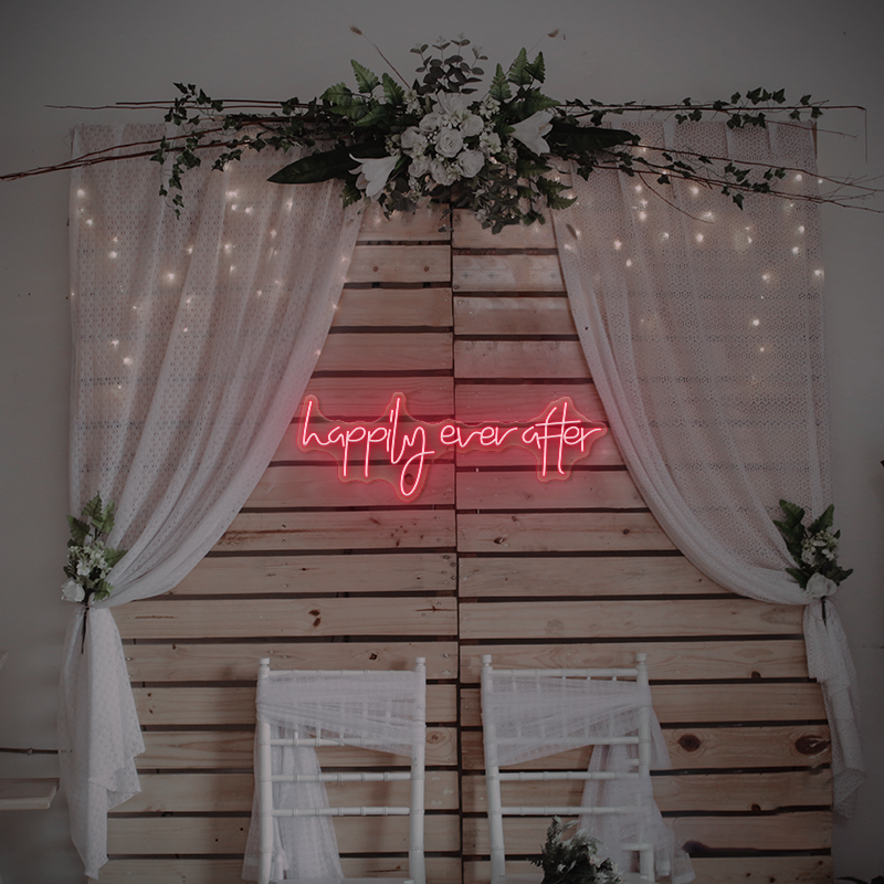 Happily Ever After Neon Sign– Perfect for Weddings and Celebrations