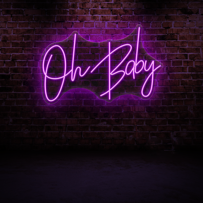 Oh Baby Neon Sign – Fun & Cheerful Wall Light for Kids Room