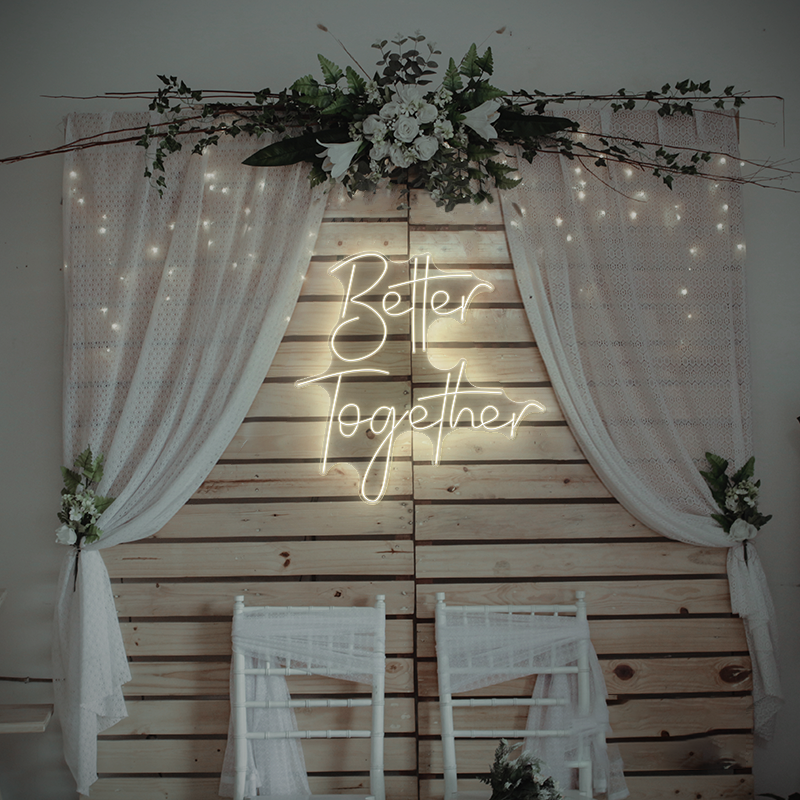 Better Together Neon Sign – LED Wall Light for Weddings, Bedroom, or Gifts