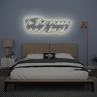 To the Moon and Back Neon Sign – Romantic LED Wall Light
